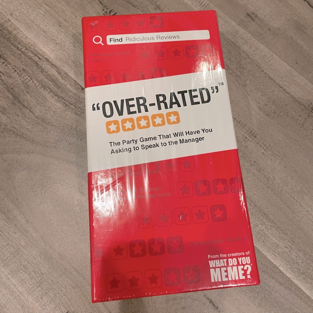 Over-rated Party Game